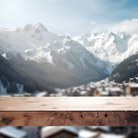 Table Top And Blur Building Of The Background - New Year Conceptの素材