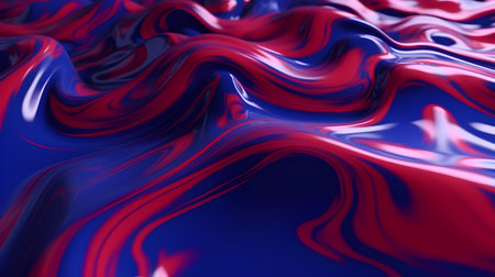 abstract red and blue background with smooth lines and waves in itの素材