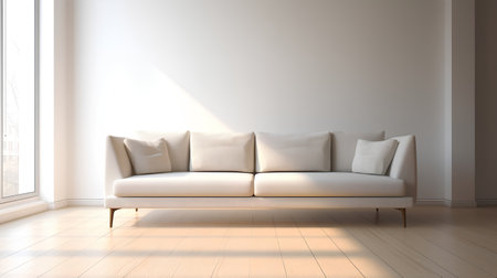 modern bright interiors 3D rendering illustration - computer generated imageの素材