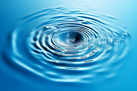 abstract blue background with water ripples and ripples in itの素材