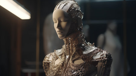 Mannequin in a fashion store. Luxury and fashionable clothing.の素材
