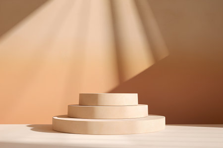 Abstract scene podium mockup for presentation in minimal style. 3d renderの素材