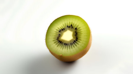 Kiwi fruit on a white background. 3D illustration.の素材