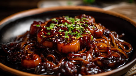 jajangmyeon, Korean style braised beef with soy sauceの素材