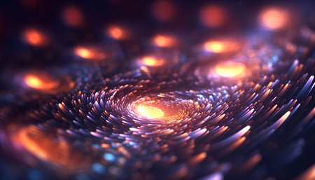 3D surreal illustration. Sacred geometry. Mysterious psychedelic relaxation pattern. Fractal abstract texture. Digital artwork graphic astrology magicの素材