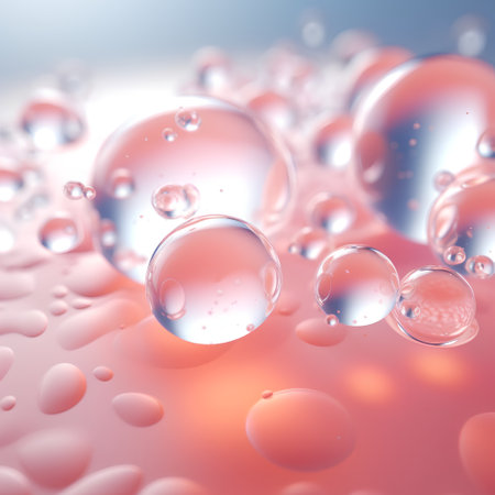 Bubbles in water. Abstract background. 3D rendering.の素材