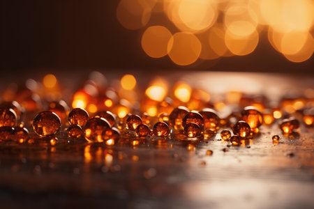 abstract background with bokeh defocused lights and water dropsの素材