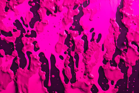 Abstract pink paint splashes on a purple background. 3d renderingの素材
