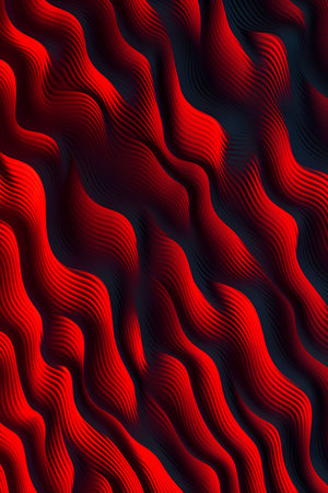 3D Wavy Lines. Abstract Vector Background. Futuristic Technology Styleの素材