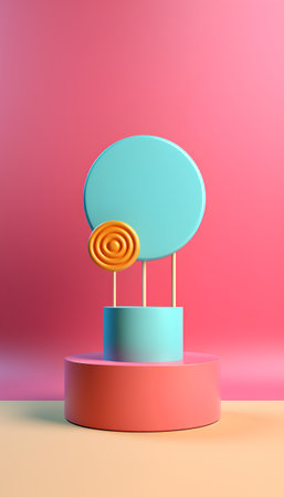 Minimalist abstract background. 3d render, 3d illustration.の素材