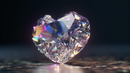 3d rendering of diamond on a black background with bokeh effectの素材