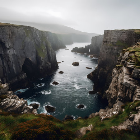 Beautiful landscape image of Cliffs of Moher in County Clare, Irelandの素材