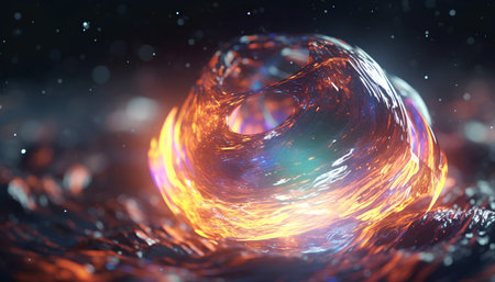 3D abstract fractal background. Design element for brochure, advertisements, presentation, web and other graphic designer works. Digital collage.の素材
