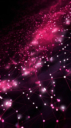 Abstract technology background with connection lines and dots. 3d rendering.の素材