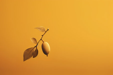 Kiwi fruit isolated on orange background. 3d illustration.の素材