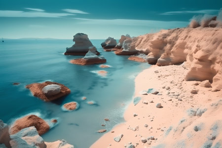 Beautiful seascape. Composition of nature. Toned.の素材