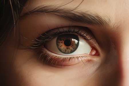 Close up of beautiful woman's eye. Macro shot. Selective focus.の素材
