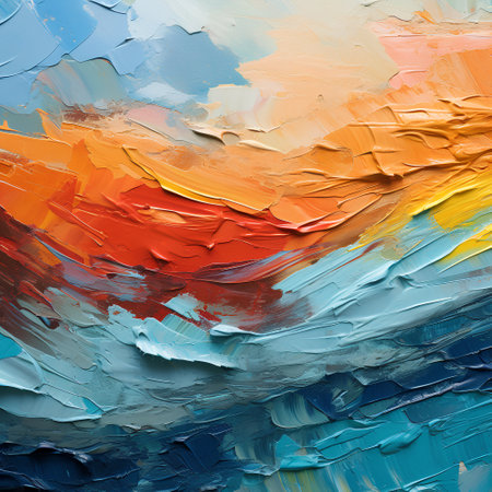 Abstract oil painting background. Oil paints on canvas. Fragment of artwork.の素材