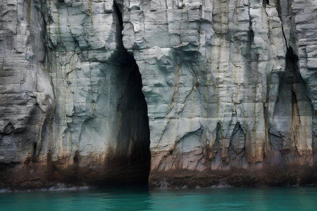 Beautiful seascape with cliffs and turquoise water.の素材