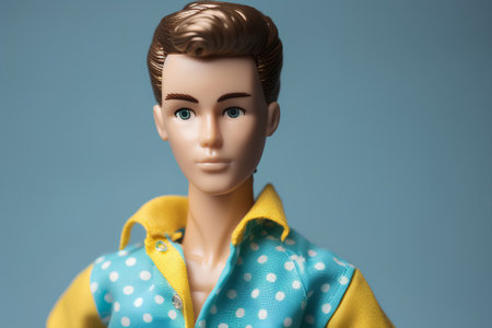 3d rendering of a mannequin dressed in a polka dot jacketの素材