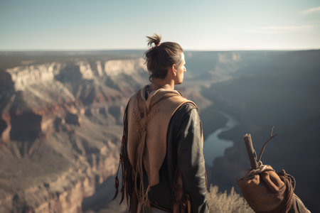 Tourist in the Grand Canyon National Park, Arizona, USA.の素材
