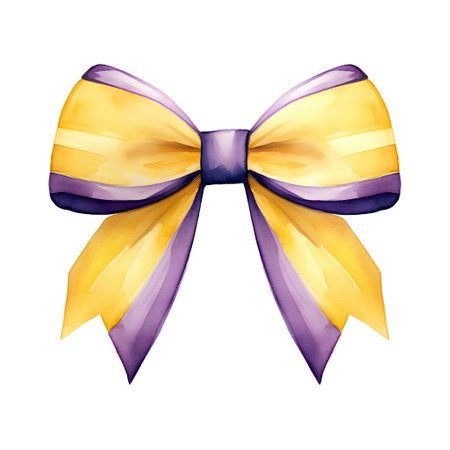Watercolor bow. Isolated on a white background. Watercolor illustration.の素材