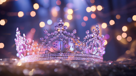low key image of beautiful queen/king crown. 3d renderingの素材