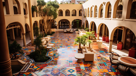 interior of hotel in Dubai, United Arab Emiratesの素材