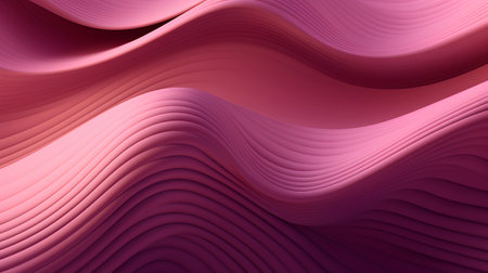 3d abstract wavy background. Pink waves. 3d renderの素材
