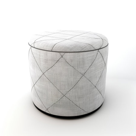 3d rendering of a round stool isolated in white studio background.の素材