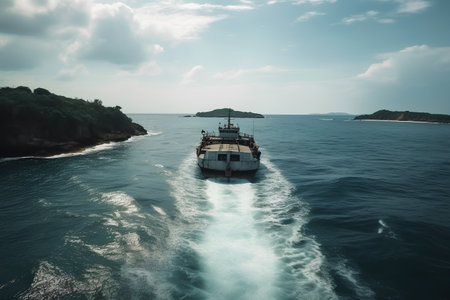 Cruise boat in the sea, Koh Samui, Thailand.の素材