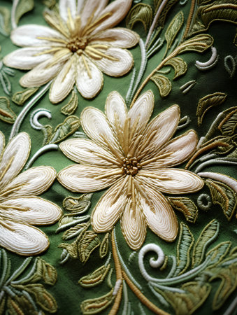 Fabric texture with flowers. tissue, textile, cloth, fabric, material, texture. photo studioの素材