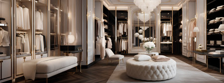 3d rendering luxury and fashionable living room with walk in closet and sofaの素材
