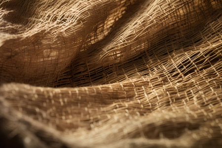 Closeup of brown fabric texture. Abstract background and texture for design.の素材