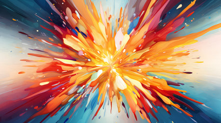 Abstract background with explosion. Vector illustration. Eps 10. Colorful explosion.の素材
