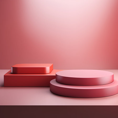 Abstract scene podium mockup. Award ceremony concept. 3d renderの素材