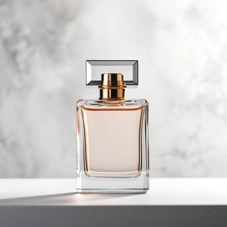 Perfume bottle mockuple background. 3d renderingの素材