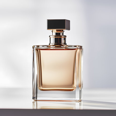 Perfume bottle isolated on white background. 3d illustration.の素材