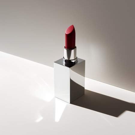 Lipstick on a white background. 3d render illustration.の素材