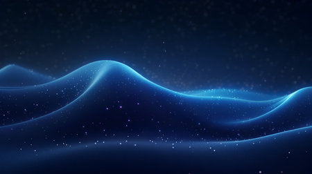 Abstract background with glowing particles. Vector illustration. Futuristic technology style.の素材