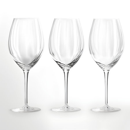 Wine glasses set isolated on a white background. Vector illustration.の素材
