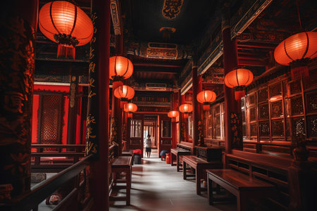 Interior of the Forbidden City (Palace museum), Beijing, Chinaの素材