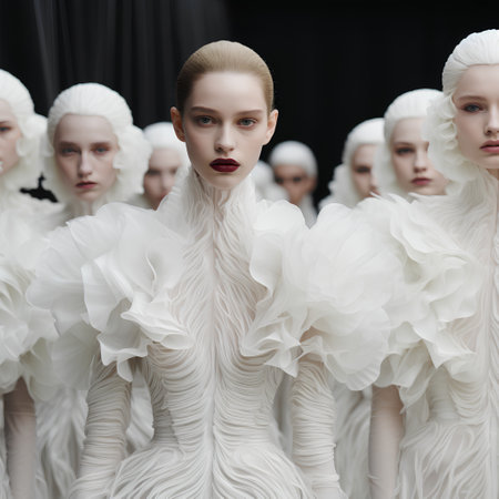 A model walks runway for Christian Cowan Fall/Winter 2019 collection during New York Fashion Week at Spring Studios, Manhattanの素材