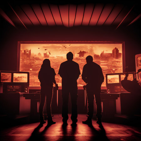 Silhouette of people watching movie in the cinema. 3D renderingの素材