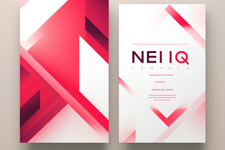 Vector set of two vertical banners with abstract background in pink and white colorsの素材