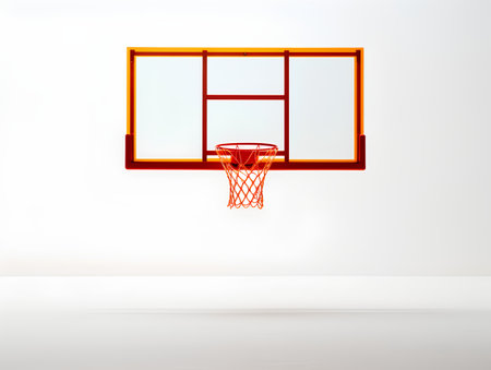 Basketball hoop on white background. Vector illustration. Eps 10.の素材