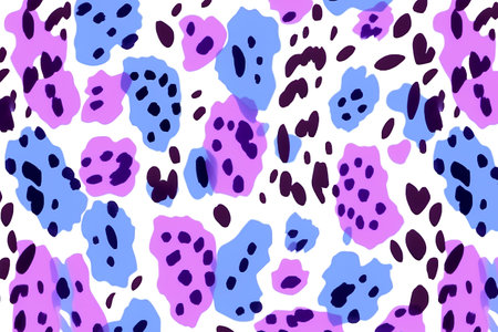 Leopard print design. Animal skin pattern. Seamless vector background.の素材