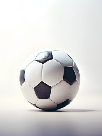 Soccer ball isolated on a white background. 3d illustration.の素材