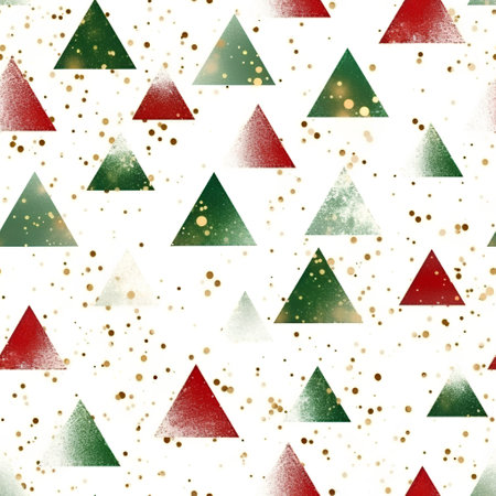 Seamless pattern with watercolor triangles. Hand-drawn illustration.の素材
