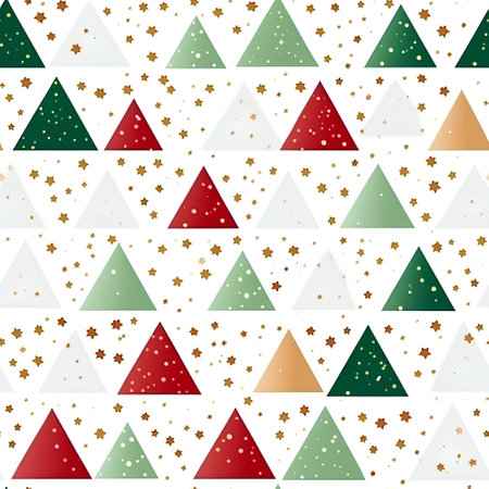 Seamless pattern with christmas trees and snowflakes.の素材
